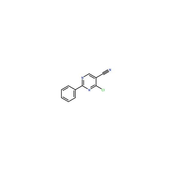 Ak Scientific 4-Chloro-2-phenylpyrimidine-5-carbonitrile (100mg), CAS 33089-16-6 3779AB-100mg - main
