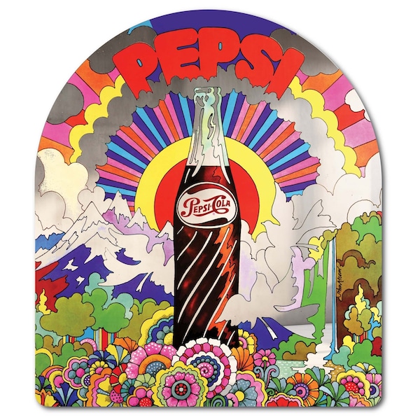Se-Kure Luxe Pepsi Flower Power colored print mirror PGPG-Flower1 - main