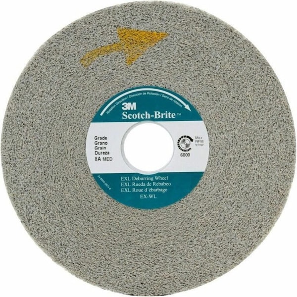 3M Scotch-Brite EXL Deburring Wheel 6 x 1 x 1 Silicon Carbide 9S FIN 7000000737 - main