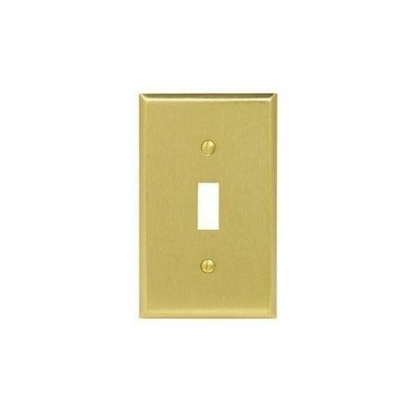 Leviton Switch Wallplate, Standard Size, Gang 1, Polished Brass 81001-PB - main