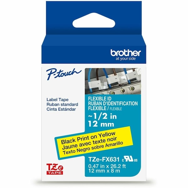 Brother Flag Label, White, Polyester TZEFX631G - main