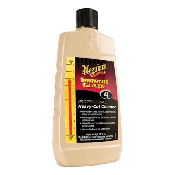 Meguiars Mirror Glaze Heavy-Cut Professional Cleaner Compound, 16 oz Bottle, White, Liquid M0416 - main