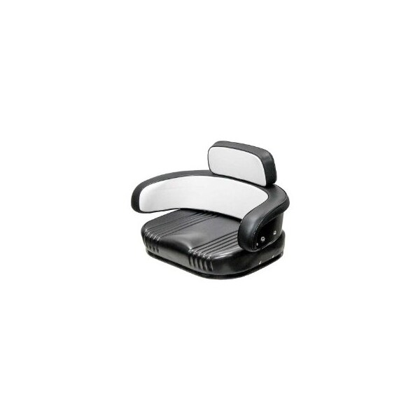 Uni Pro International Harvester 806 3-Piece Seat Cushion Kit, Economy, Black & White Vinyl 8092 - main