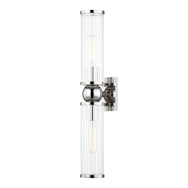 Hudson Valley Lighting Malone 2 Light Wall Sconce 4.5 In. Polished Nickel 5272-PN - main