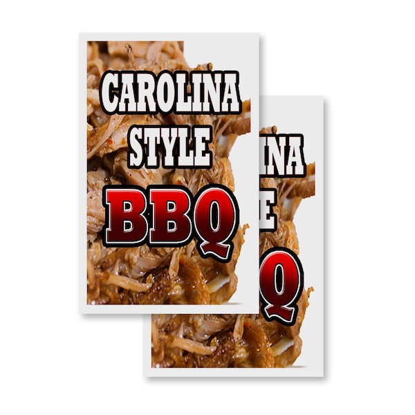 Signmission Carolina Style Bbq, Vinyl Decals Only 24 Inch x 36 Inch, Vinyl Decal, 2PK DSB-2436-2PACK-Carolina Style Bbq - main