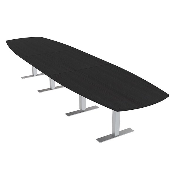 Skutchi Designs Arc Boat Conference Table With Power, 48 in W, 192 in L HAR-ABOT-48X192-T-U999ST19-NA - main