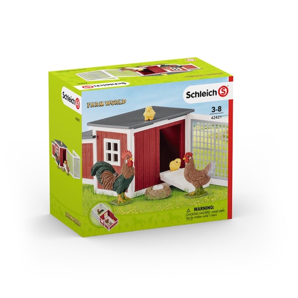 Schleich Schleich Farm World Chicken Coop Set Toys Multicolored 8 pc 42421 - main