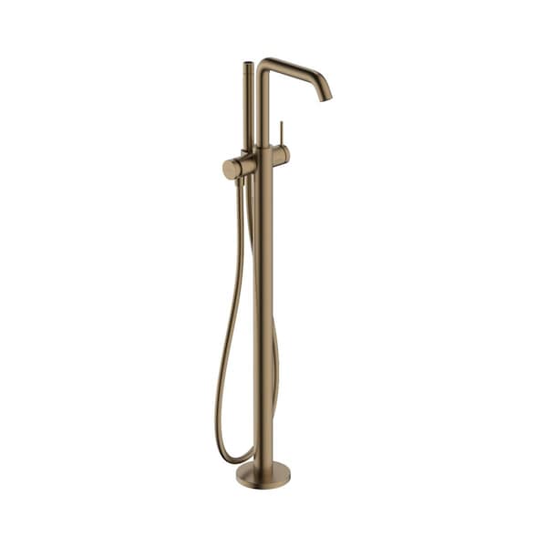 Hansgrohe Tecturis S Freestanding Tub Filler with 1.75 GPM Handshower in Brushed Bronze 73440141 - main