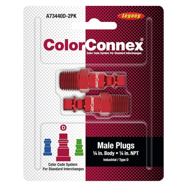 Legacy Quick Connect Plug, 1/4 in, 300 psi, PK2 A73440D-2pk - main