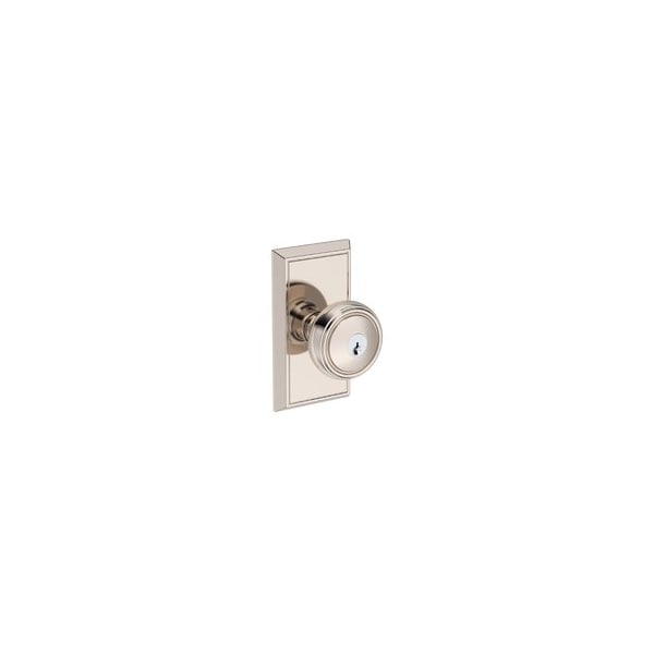 Baldwin Residential Door Knobs Keyed Entry Lifetime Bright Nickel ENBREHFR055 - main
