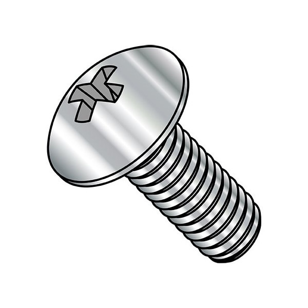 Zoro Select Phillips Truss Machine Screw, Plain 18-8 Stainless Steel, 2000 PK 0832MPT188 - main
