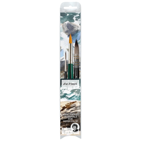 Da Vinci Artist Signature Collection by Cesc Farre, Watercolor Brushes, Assorted, 3-Piece Set VA-4013_0 - main