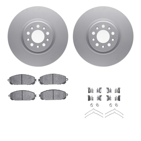 Dynamic Friction Co DFC GEOSPEC Coated Rotors with 5000 Brake Pads - Ceramic and Hardware 4512-42064 - main