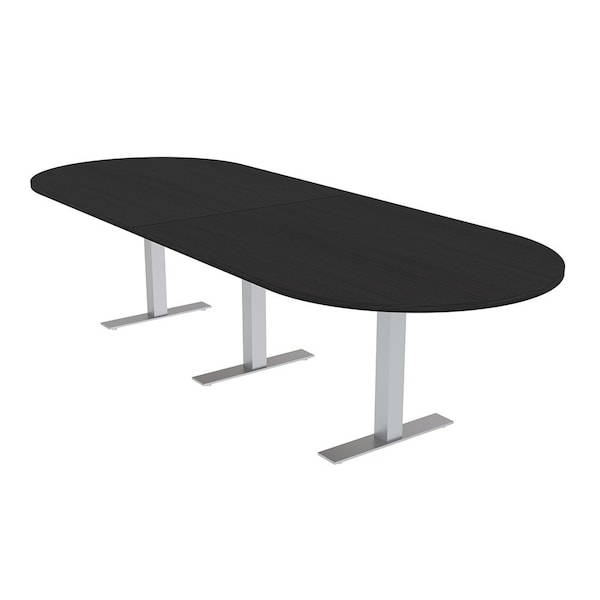 Skutchi Designs 12ft Conference Table With Power Unit | 12 Person Modular Racetrack Meeting Table | Harmony Series HAR-RAC-48X144-T-U999ST19-NA - main