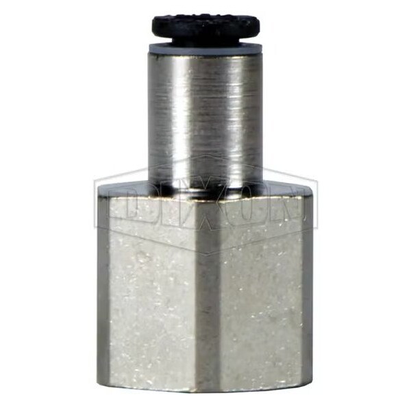 Dixon Push-In Connector, 1/4 in x 6 mm Nominal, FNPT x Tube, 290 psi Pressure, Brass, Domestic 31140613 - main