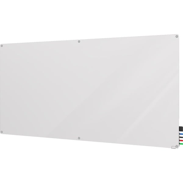 Ghent Dry Erase Board, Glass, 36 in, 48 in, No Frame Frame, White, Gloss HMYRN34WH - main