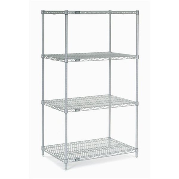 Tosafos Epoxy 18 x 30 x 74 in. Starter Shelf Unit- Silver TO3665699 - main