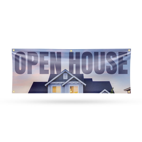 Signmission Open House, 24 Inch x 72 Inch, Vinyl Banner B-72-30771 - main