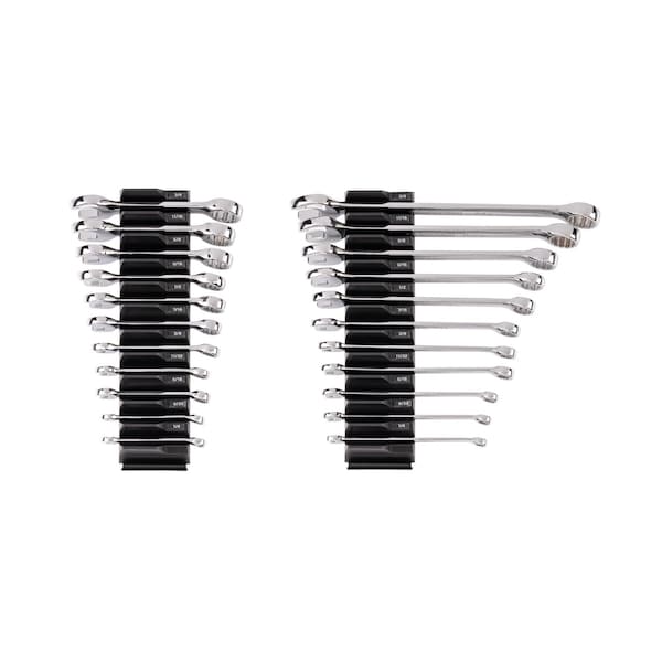 Tekton Stubby and Standard Length Combination Wrench Set with Modular Organizers, 22-Piece (1/4 - 3/4 in.) WCB95907 - main