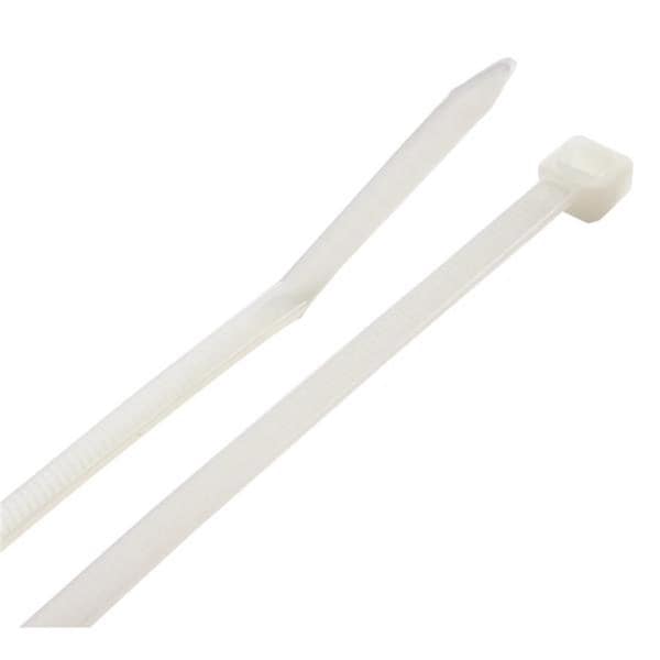 Steel Grip Cable Tie, 8 in L, 1.97 in Max Bundle Dia., White, Polypropelene, 75 lb Strength 3004679 - main
