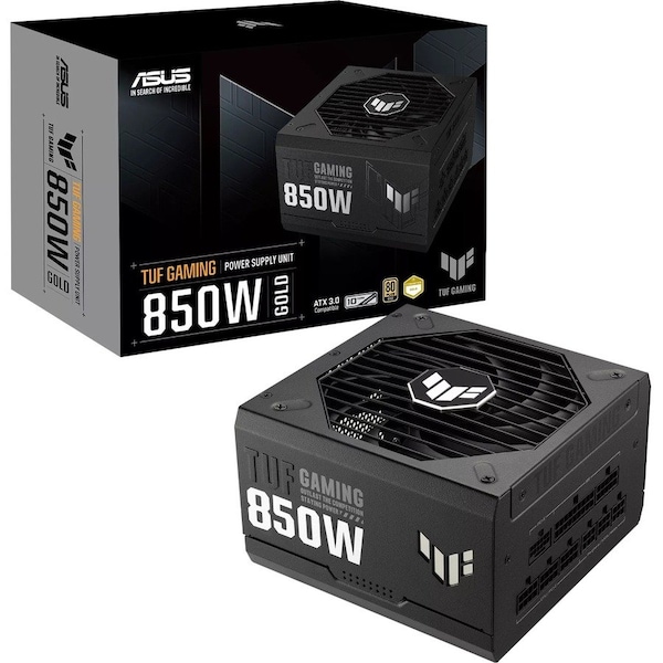 Asus TUF Gaming 850W Gold - 3.3 V DC, 5 V DC, 12 V DC, -12 V DC, 5 V Output - 2 Fan(s) - 92% Efficiency TUFGAMING850G - main