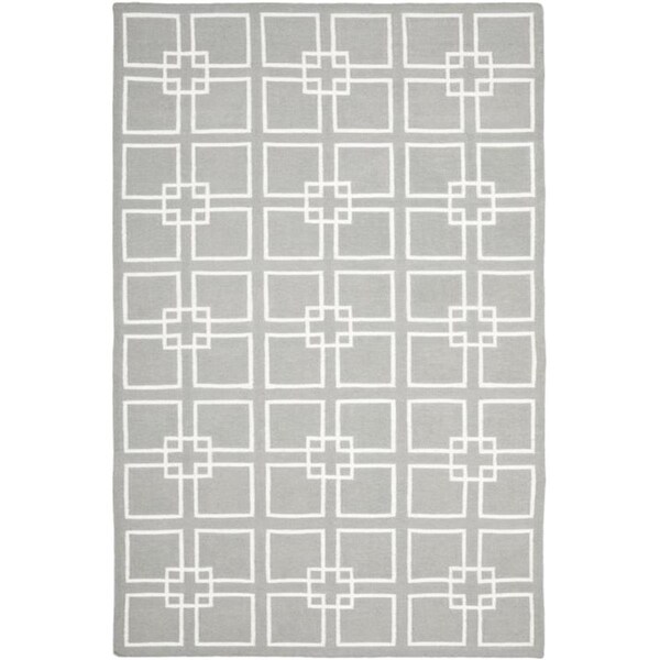Safavieh 5 x 8 ft. Martha Stewart Flat Weave Medium Rectangle Area RugCement Gray MSR1151C-5 - main