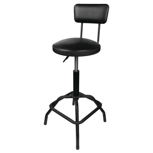 Performance Tool Pneumatic Stool w/Removable Backrest, Adjustable, Swivel Seat, 330lb W85016 - main