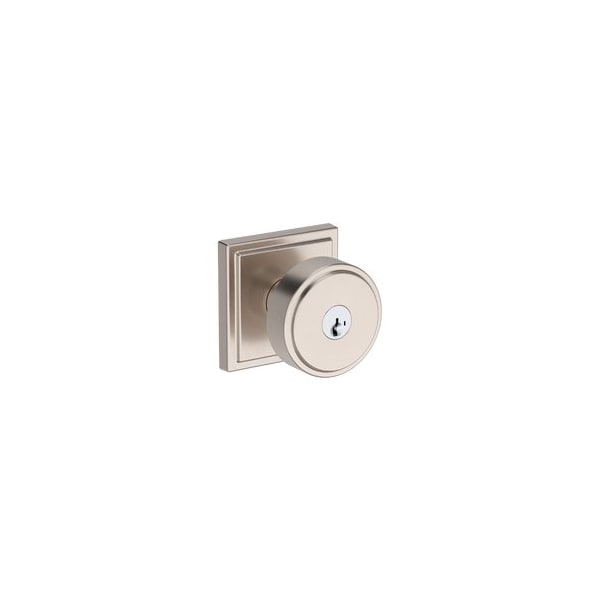 Baldwin Residential Door Knobs Keyed Entry Reversible Satin Nickel ENVASSSR150SMC - main