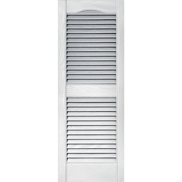 Builders Edge 15''x39'' Vinyl Louvered Shutter, 2PK 23140039001 - main