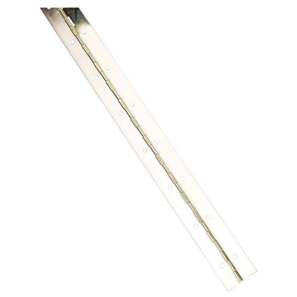 Prosource Continuous Hinge, 180 deg, Steel, Bright Nickel, 1.5 in x 48 in LR-035-PS - main
