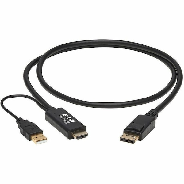 Eaton EATON, HDMI Cable, 3.3 ft, 4K, HDMI to DisplayPort, Male to Male P567-01M - main