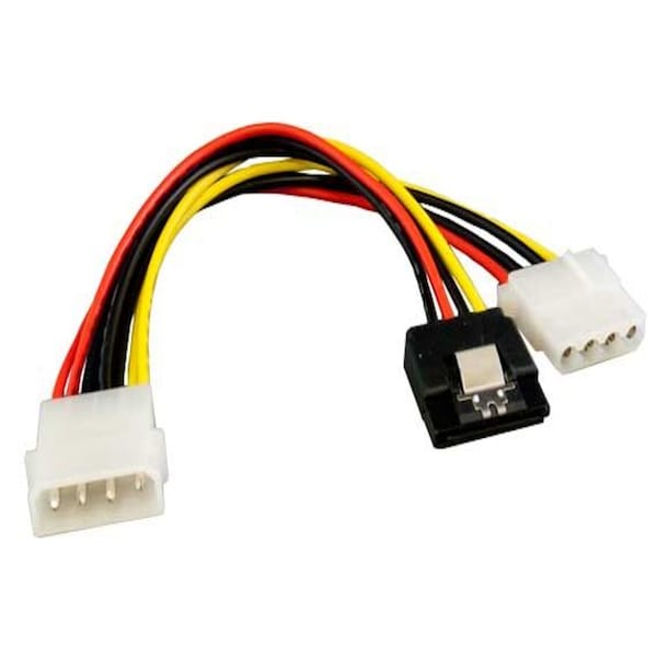 Sanoxy 8in 5.25 Male to 5.25 Female with SATA 15-pin Female Internal Power Y Cable SNX-CBL-LDR-PC115-0208 - main