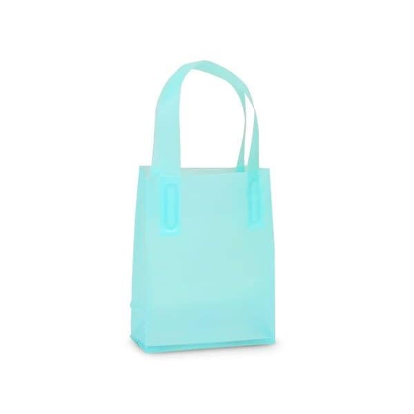 Nashville Wraps Aqua Blue Plastic Gift Bags, Jewel 4x2x5, 3 mil, 200PK BJWAQP - main