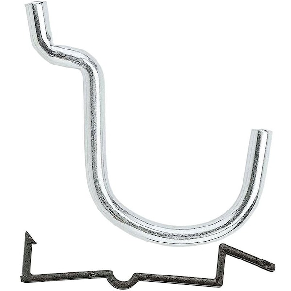 National Hardware Peg Hook, 1-1/2 in, 1/4 in Opening, Steel, Zinc N180-019 - main
