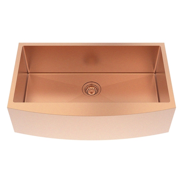 Homeroots 10in X 33in Gold Stainless Steel Undermount Kitchen Sink 719949 - main