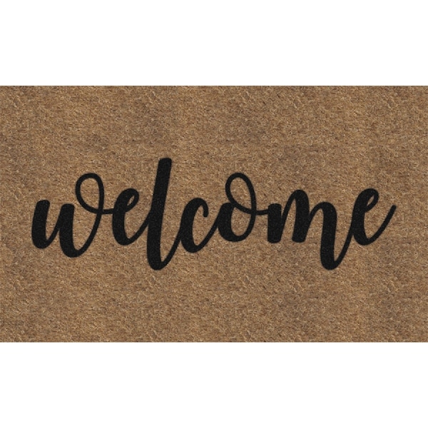 Americo Home 18'' x 30'' Welcome Home Koko Faux Coir Entrance Mat 77FLWSC830 - main