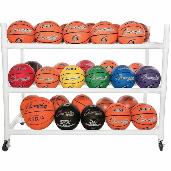 Champion Sports Heavy Duty Storage Cart, In/Out, 30 Ball 30CART - main