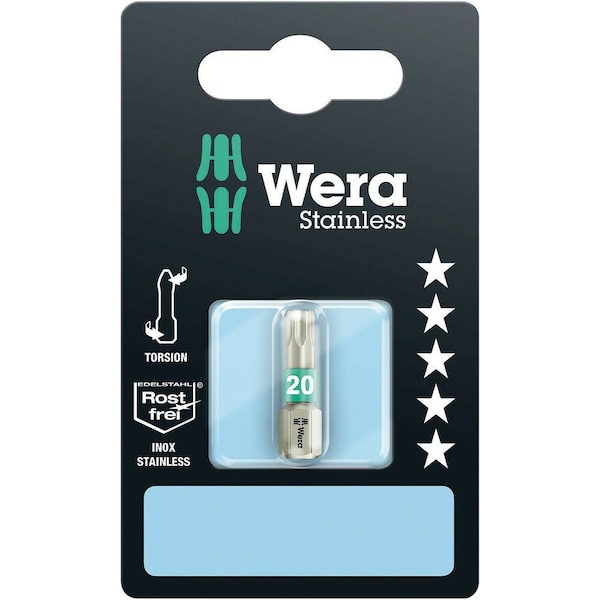 Wera 3867/1 TS SB TORX bits, stainless, TX 20 x 25 mm 5073622001 - main