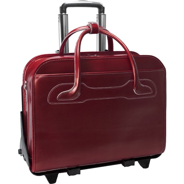 Mckleinusa Willowbrook W Series Leather Detachable-Wheeled Ladies Case - Red 94986 - main
