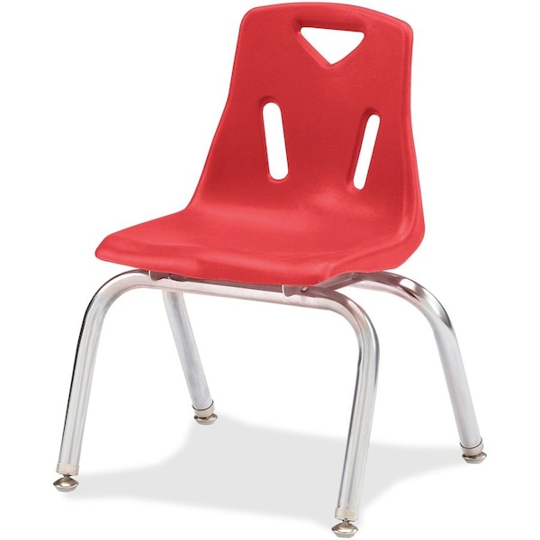 Jonti-Craft Berries Stacking Chair with Chrome-Plated Legs, 16 in. Ht, Red 8146JC1008 - main