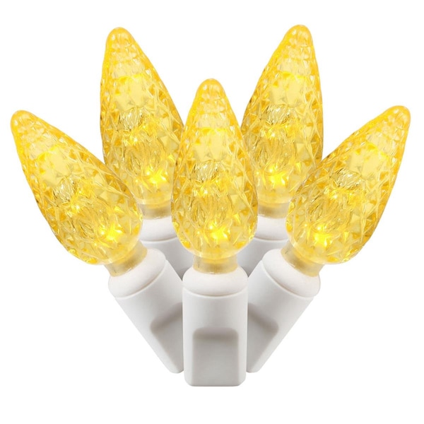 Vickerman LED White Wire End Connecting 4 in. Spacing 34 ft. Long Light Set with Yellow Lights X4W8107 - main