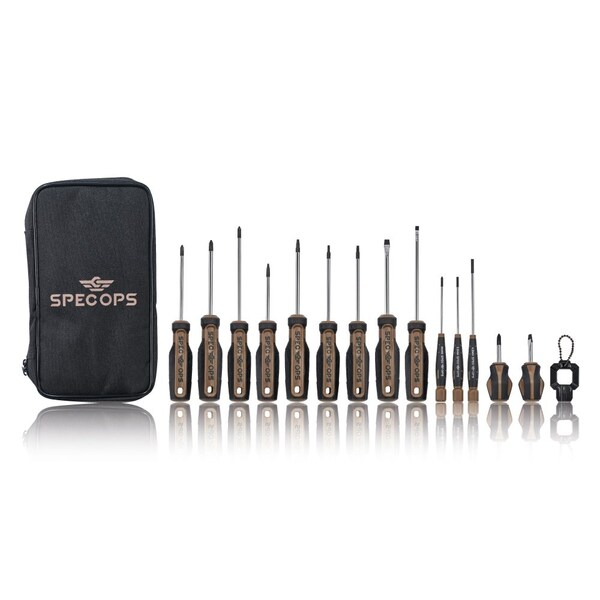 Spec Ops 14-Piece Screwdriver Set, 5 Phillips, 5 Slotted, 2 Torx, 2 Square, Magnetic Tip SPEC-S-14PK - main