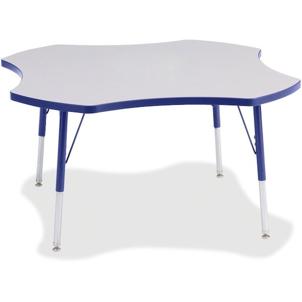 Jonti-Craft Berries Four Leaf Activity Table, A-height, Freckled Gray/Blue/Gray 6453JCA003 - main