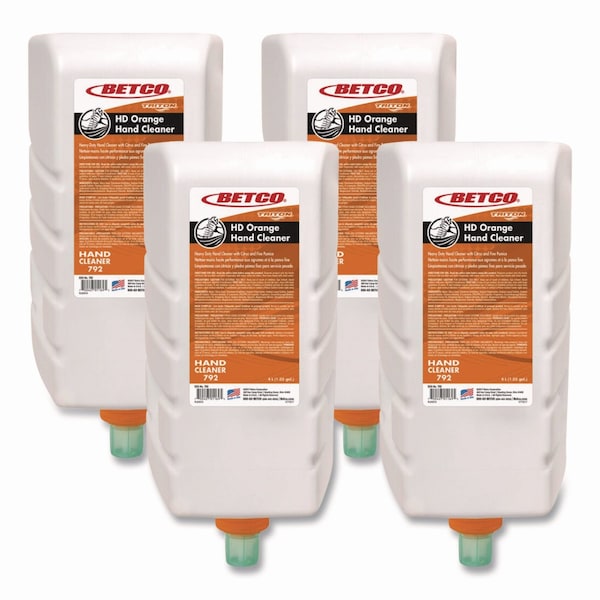 Betco HD Orange Hand Cleaner Refill, For Triton Dispensers, Citrus Zest Scent, 4 L, 4PK 7923100 - main