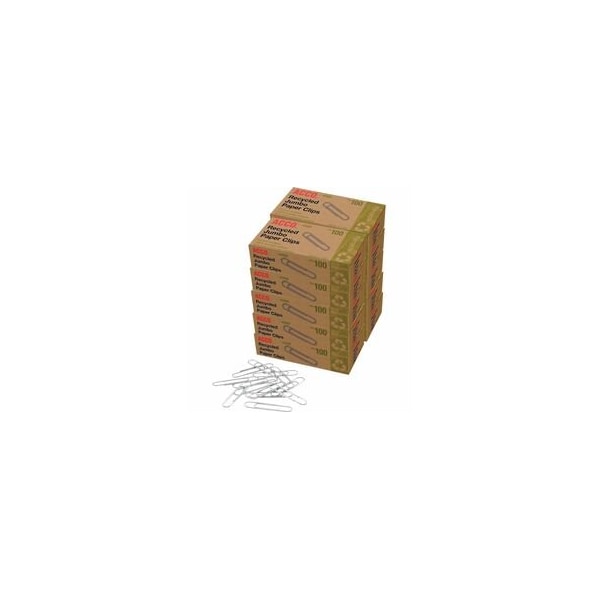 Acco Recycled Paper Clips, Jumbo, 1.6in L, 20 Sheet Capacity, for Paper, Reusable, Durable, 100PK 72525 - main