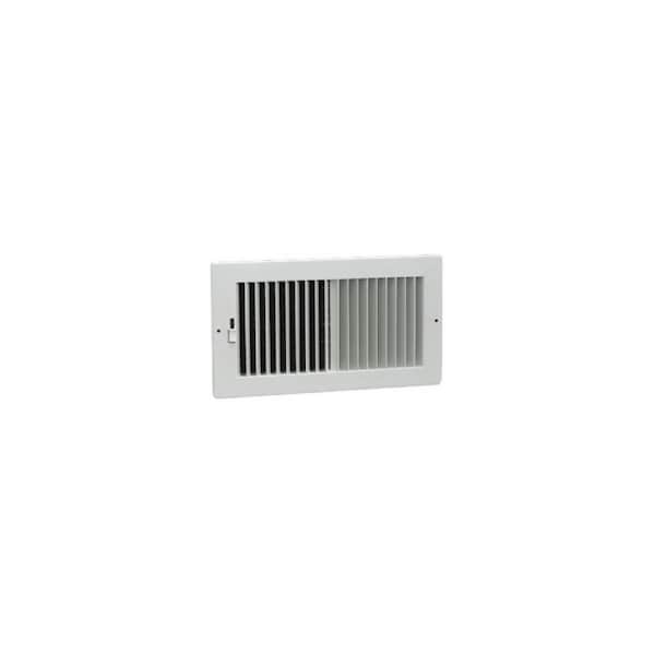 American Metal Products 2 Way Sidewall Register, Steel, White, 10 x 4-In. 382W10X4 - main