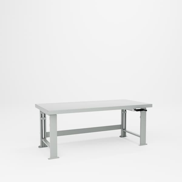 Pucel Steel Top Hydraulic Bench, 34 in W x 72 in L x 29 in-41 in H, Gray HBS-3472-M12 - main