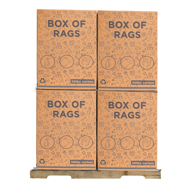 Supremeplus New White Terry Towel Cleaning Rags, 600 lbs. Pallet, 50x 12 lbs. Boxes, 12PK SP-1766 - main