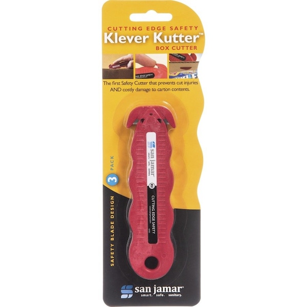 Klever Klever Kutter Safety Cutter, Red, PK3 KK403 - main