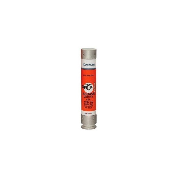 Ferraz Shawmut 1.06in x 5.5in, 600 VAC/VDC, 45 A, 200 kA AC/100 kA DC Interrupt, Fiberglass Body, Tin Plated A6D45R - main